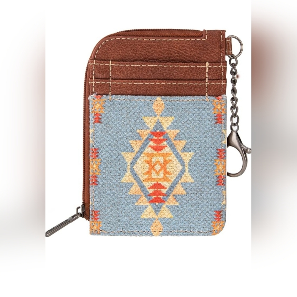 WRANGLER SOUTHWESTERN CARD CASE, Angel Blue